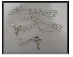 Clear Faceted Rosary - 8mm Bead