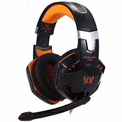 Ocamo 3.5MM Gaming Headset MIC LED Headphones Stereo Surround For PS3 PS4 Xbox One 360 Black Orange
