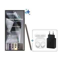 Samsung Galaxy S24 Ultra 5G 256GB Dual Sim - Titanium Black + Buds Fe + 45W Power Adaptor
