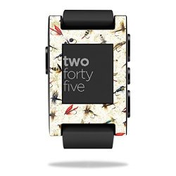 Skin For Pebble Smart Watch Fishing Flies Mightyskins Protective Durable And Unique Vinyl Decal Wrap Cover Easy To Apply Remove And Change