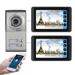 Ennio 618MC12 Two Family 7INCH Wifi Wired Touch Video Doorbell Video Camera Phone Re