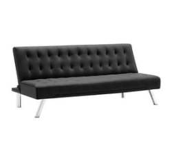 Alanza Pu Leather Sleeper Sofa Bed - Black