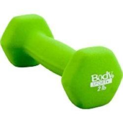 Body Sport Neoprene Dumbbell Hand Weight 2 Lb - Light Green Set Of 2