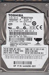 Toshiba HDD2D61 F 80GB 5400RPM Hard Drive- MK8037GSX