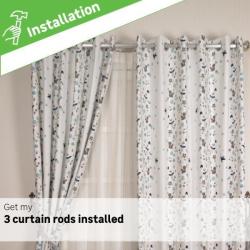 3 Curtain Rods Installation Fee