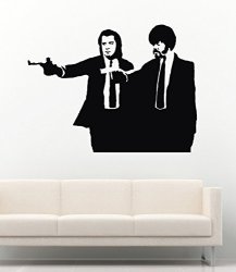 Usa DECALS4YOU Famous Person Wall Decals Movie Film Pulp Fiction John Travolta And Samuel Jackson Stickers Vinyl MK0545