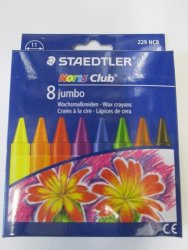 Staedtler 8 Jumbo Wax Crayons BOX-12