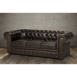 Chesterfield Leather Sofa 3 Seater
