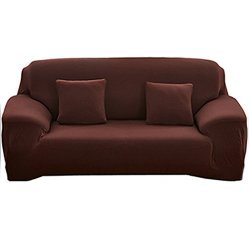 Raylans 1 2 3 4 Seater Solid Sofa Covers Sofa Slipcovers Protector Elastic Polyester Fabric Featuring Soft Form Fit Couch Covers Coffee 35X55 Inch