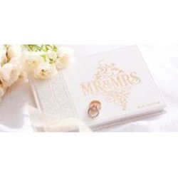 Mr. & Mrs. Guest Book Leather Fine Binding