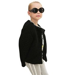 Palarn Thick Warm Coat Autumn Winter Clothes Baby Girls Faux Cashmere Jacket 3 Y Black