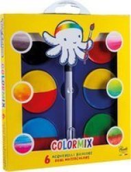 Watercolour Paint Pallet & Paint Brush: 6 Colours