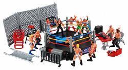 Nwfashion Wrestling Playset For Kids Wwe Wrestler Warriors Toys Ringside
