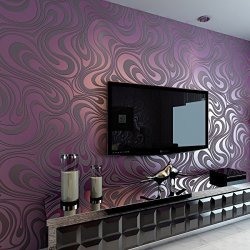 Hanmero Modern Minimalist Abstract Curves Glitter Non Woven 3d Wallpaper For Bedroom Living Room Tv Backdrop Purple R Home And Garden Pricecheck