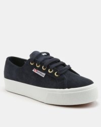 Deals on Superga Full Suede Mid Wedge Sneakers Blue Compare