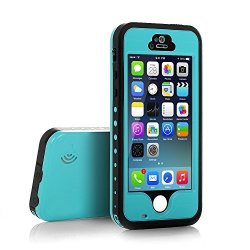 Iphone 5S SE Case Waterproof Dirtproof Shockproof Durable Hard Cover Case For Apple Iphone 5S Fully Supports Finger Print Function For 5S-TEAL