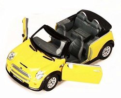 MINI Cooper S Convertible Yellow - Kinsmart 5089D - 1 28 Scale Diecast Model Toy Car Brand New But No Box