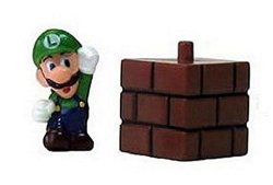 Mario New Super Mario Bros.-luigi Figure & Brick Block