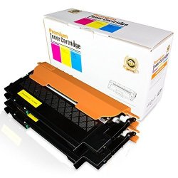 2PK Of Allinktoner Samsung Compatible Samsung CLT-M406S Yellow Toner Cartridge For Samsung CLP-365 CLP-365W CLX-3305FN CLX-3305FW CLX-3305W Laser Printers