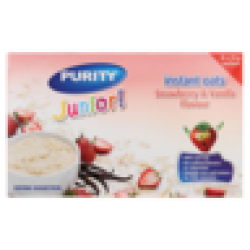 Purity Junior Strawberry & Vanilla Flavour Instant Oats 8 X 35G