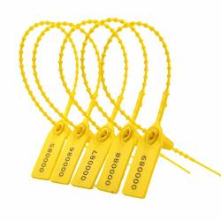 Yellow Zip Tie Seals Anti Tamper Tags Disposable Adjustable For Fire Extinguisher And Fire Safety 300PCS