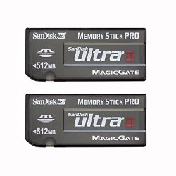 2-PACK Sandisk SDMSPH-512-A10 512 Mb Ultra II Memory Stick Pro Card Ms