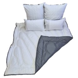 Reversible Comforter Set 5 in Charcoal White King