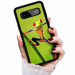 For Samsung S10 4G 4G Only Art Design Soft Back Case Phone Cover HOT12127 Green Frog