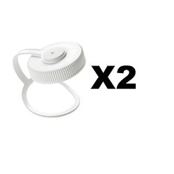 Nalgene 32OZ Wide Mouth Water Bottle Cap Replacement White Loop Top Lid 2-PACK