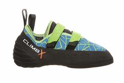 Climb X Redpoint Strap Nlv Men's women's Climbing Shoe With Sickle M-16 Climbing Brush 8.5 Ocean lime
