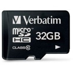 Verbatim Microsdhc Class 10 Memory Card 32GB