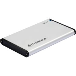 Transcend StoreJet 2.5" USB3.0 SATA3 Aluminium Hard Drive Enclosure - Silver