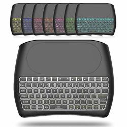 MINI Wireless Keyboard With Touchpad Mouse Okela D8 2.4GHZ Backlit Handle Rechargeable Keyboard Remote For Raspberry Pi Htpc Iptv Tv Box Windows PC PS3