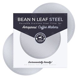 2 Premium Reusable Filters For Aeropress Coffee Makers. Fits Old new Aerobie Aeropress Coffee Maker Models. Durable Stainless Steel & Easy Wash Metal. 2-PACK Steel