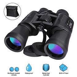 12 X 50 Binoculars For Adults Kids Professional HD Binoculars Compact Lightweight For Birds Watching Hunting Concerts Outdoor Sports Games Travel With Clear Vision & Strap Carrying Bag
