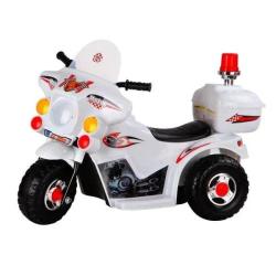 4AKID Jeronimo Siren Police Bike For Children - White
