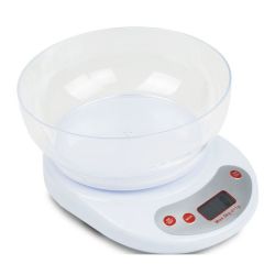 5KG 1G Kitchen Scale Portable Electronic Scale With Lcd Display - White