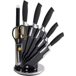 8-PIECE Non-stick Knife Set With Stand RL-BLK8W