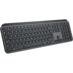 Logitech Mx Keys Keyboard Rf Wireless + Bluetooth Qwerty Us International Graphite Advanced Illuminated Keyboard