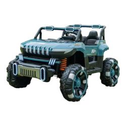Smte Kids Electric Ride On Car Mega Jeep - Turquoise Blue