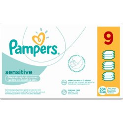 Pampers Sensitive Baby Wipes - 9 X 56 - 504 Wipes