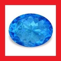 Apatite - Neon Blue Oval Facet - 0.19CTS