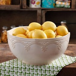 The Pioneer Woman Farmhouse Lace 10" Linen Serving Bowl Pack Of 3