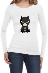 Baby Batman Womens Long Sleeve T-Shirt White Small
