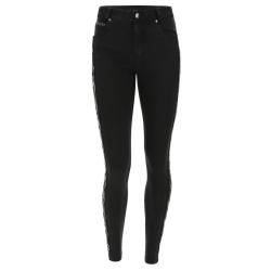 Freddy Black-Jeans-with-an-interwoven-lateral-band-in-sequins-black - Black L