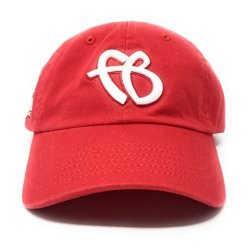 Fubu Fb Logo 25TH Anniversary Dad Red Snapback Hat