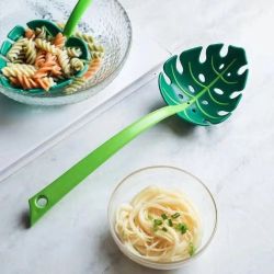 Pasta salad Spoon Pasta Scoop Colander Spaghetti Spoon Nylon Noodle Spoon Colander Kitchen Gadget Kitchen Accessories - Green
