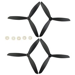 Non-brand Magideal 4PCS Black Three Blade Propellers Props For Sjrc S70W HS100 Rc Drone Accessory