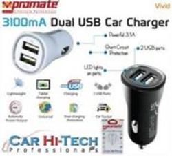 Promate Vivid 3100mA Dual USB Car Charger