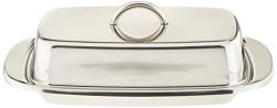 Norpro 282 Stainless Steel Double Covered Butter Dish Silver